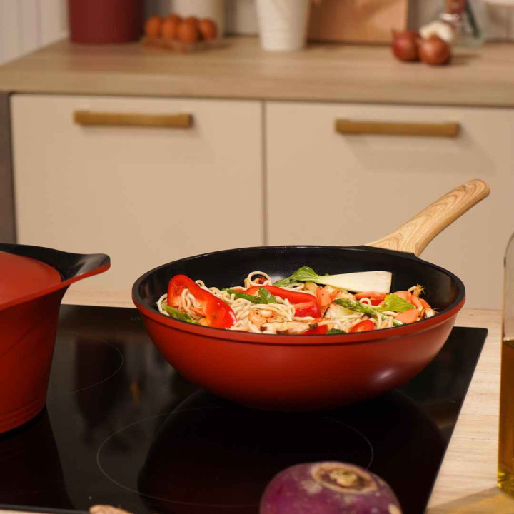 Der Unglaubliche 28 cm Wok COOKUT | Antihaftbeschichtet | Ohne PTFE