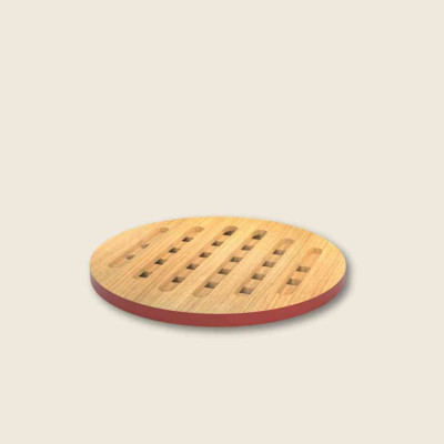 Bamboe onderzetter voor Cocotte 24 of 28 cm