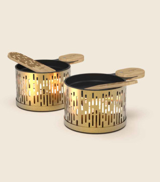 Coffret Raclette à la bougie scintillante