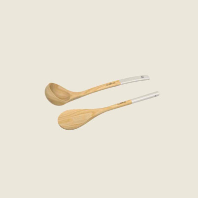 Wooden spoon and ladle set