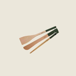 Houten keukengerei set voor pannen en woks | COOKUT