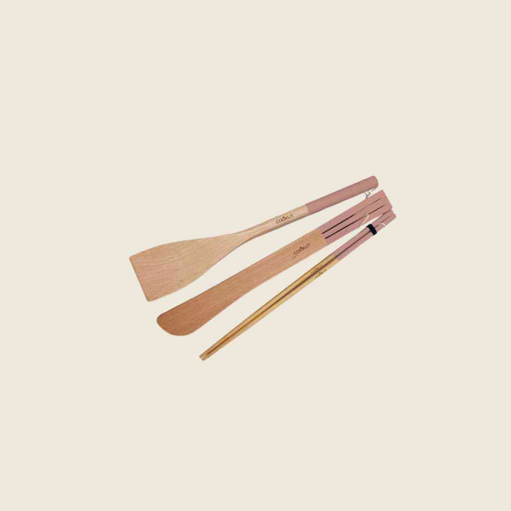 Set di utensili in legno per padelle e wok | COOKUT