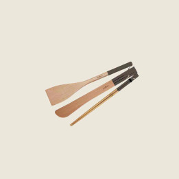Lot d'ustensiles en bois pour poêles et wok | COOKUT