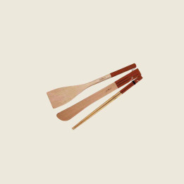 Holzutensilien-Set für Pfannen und Woks | COOKUT