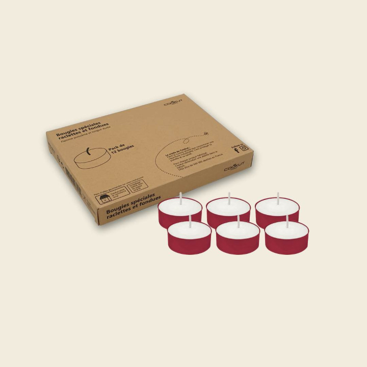 PACK DE 12 BOUGIES CUISSON RACLETTE