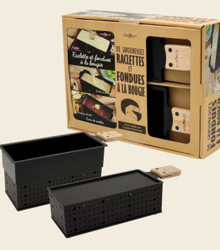 COFFRET CADEAU RACLETTE FONDUE LIVRE