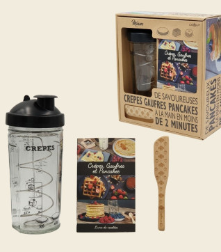 COFFRET CADEAU MIAM + TARTINEUR ET LIVRE RECETTES