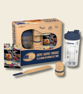 Miam Factory, coffret shaker à crêpes, pancakes, gaufres