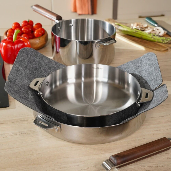 Lot Poêles & Casserole Inox | Édition miroir | Cookut