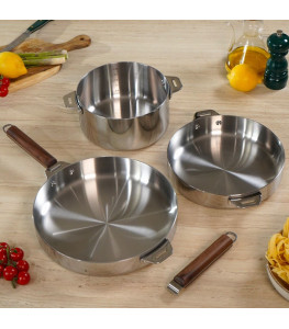 Set padelle e casseruola inox Edizione Specchio | Cookut
