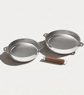 Lot 2 poêles inox - Édition miroir