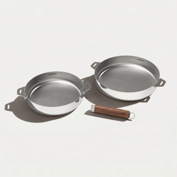 Lot 2 poêles inox - Édition miroir | 24 & 28 cm | Cookut