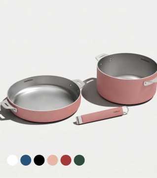 Lot poêle & casserole inox