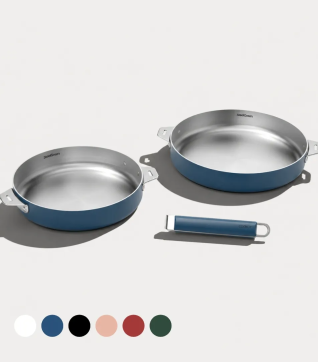 Lot 2 poêles inox