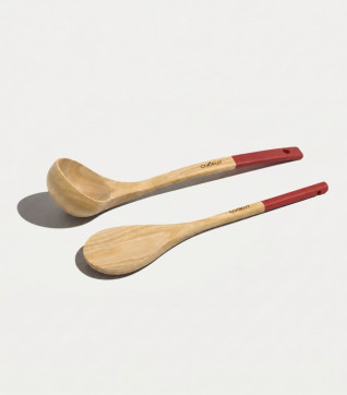Set cuillère et louche en bois