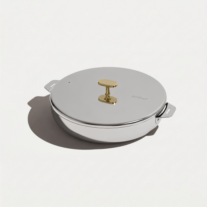 Poignée dorée pour couvercle inox | Cookut
