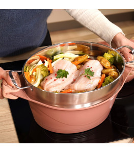 Stoommandje voor de Ongelooflijke 33 cm Braadpan COOKUT | Roestvrij Staal | Zonder PTFE
