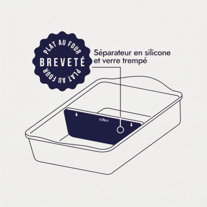 The Incredible Baking Dish with Patented Divider | PFAS-Free | COOKUT