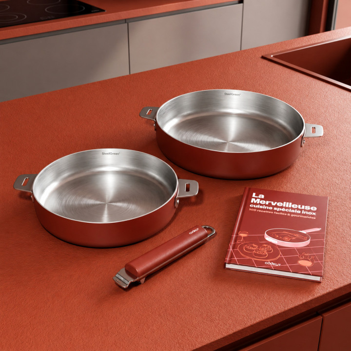 Coffret Cadeau de Noël | 2 poêles inox | Cookut