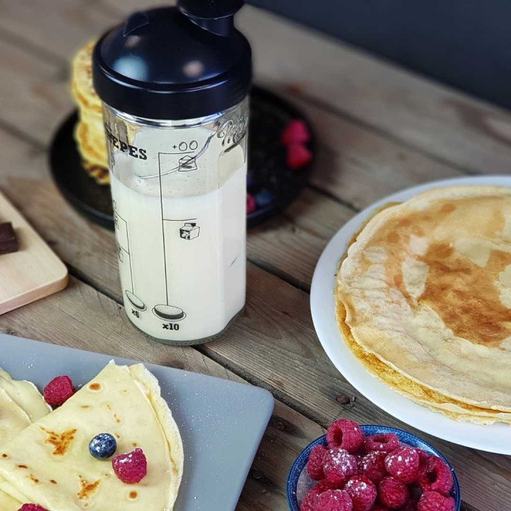 Shaker à crêpes, pancakes & gaufres | Sans grumeaux | Cookut