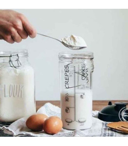 Coffret shaker à crêpes, pancakes et gaufres avec livre de recettes