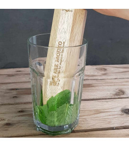 Coffret mojitos : Pilon-doseur, recettes et pailles en verre