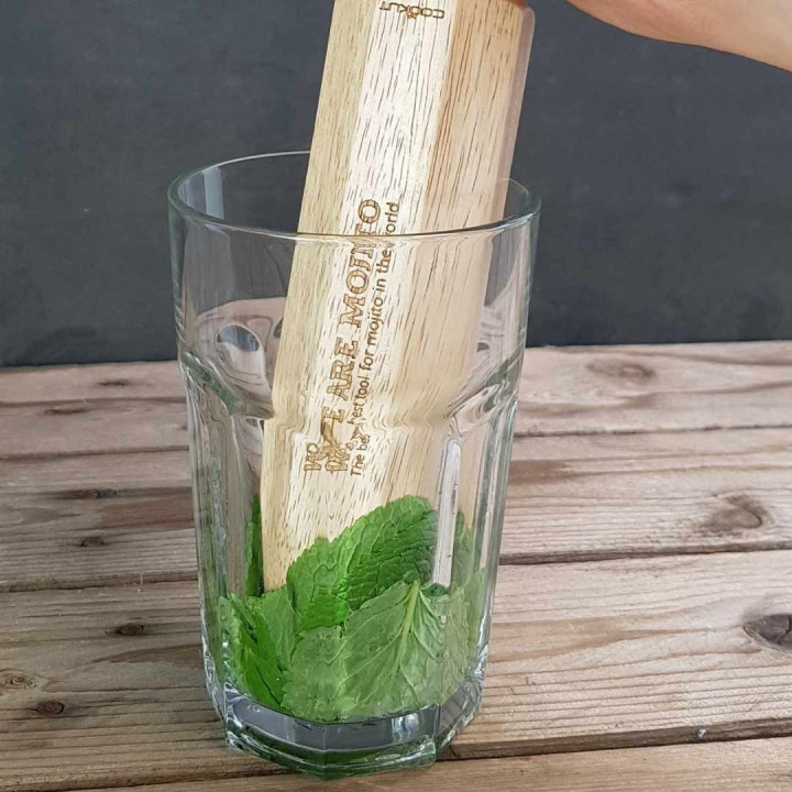 Coffret mojitos : Pilon-doseur, recettes et pailles en verre