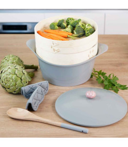 Cesta de vaporera de bambú para Cocotte 24 o 28 cm | COOKUT