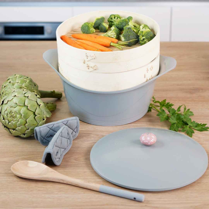 Cesta de vaporera de bambú para Cocotte 24 o 28 cm | COOKUT
