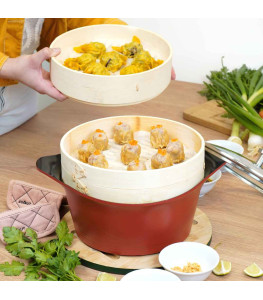 Panier vapeur en bambou pour cocotte | Cookut